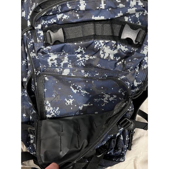 Generic Blue Black Camo Tactical Backpack - Picture 3 of 5